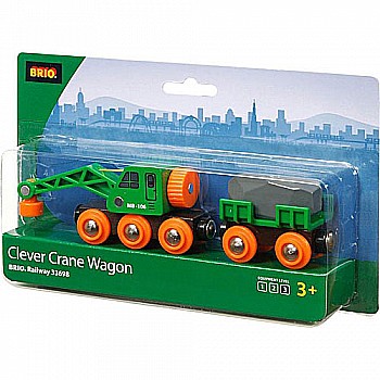 BRIO Clever Crane Wagon