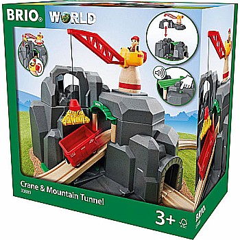 BRIO Crane and Mountain Tunnel