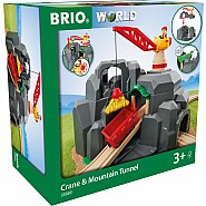 BRIO Crane & Mountain Tunnel 