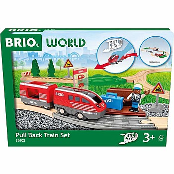 BRIO World Pull Back Train Set