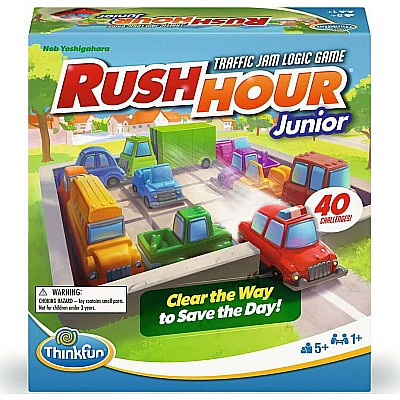 ThinkFun Rush Hour Jr Traffic Jam Logic Game for Kids