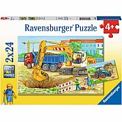 Children’s Jigsaw Puzzle Bauernhof und Baustelle - 24 Pieces Puzzle