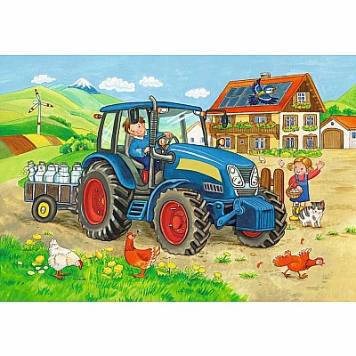 Children’s Jigsaw Puzzle Bauernhof und Baustelle - 24 Pieces Puzzle