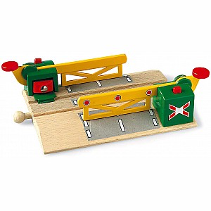 Magnetic Toy Level Crossing Lifting Barrier BRIO Wooden Train Set Accessory NEW 