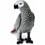 African Grey Parrot Toy Figure