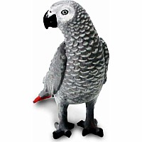 African Grey Parrot Toy Figure