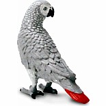 African Grey Parrot Toy Figure