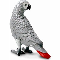 African Grey Parrot Toy Figure