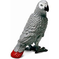 African Grey Parrot Toy Figure