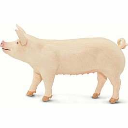 Large White Pig Toy