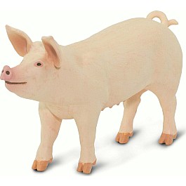 Large White Pig Toy