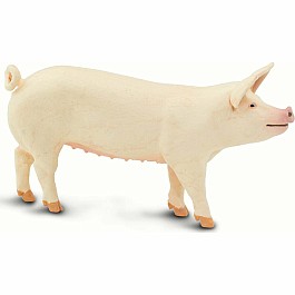 Large White Pig Toy