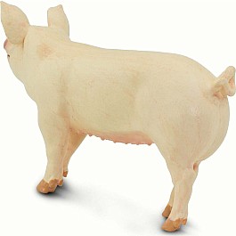 Large White Pig Toy