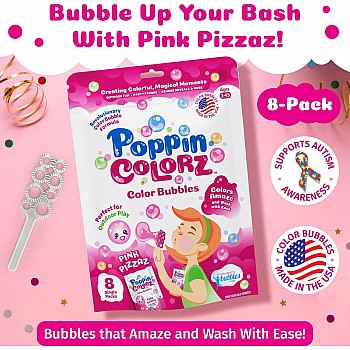 PoppinColorz Pink Pizzaz Party Pack Bubbles