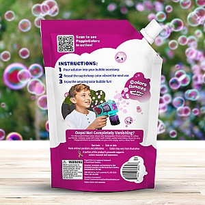 PoppinColorz Color Bubbles Pink Pizzaz 14oz Refill Pouch