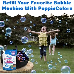 PoppinColorz Color Bubbles Blazin' Blue 14oz Refill Pouch 