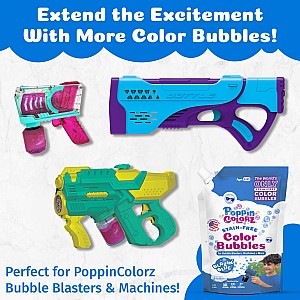 PoppinColorz Color Bubbles Blazin' Blue 14oz Refill Pouch 