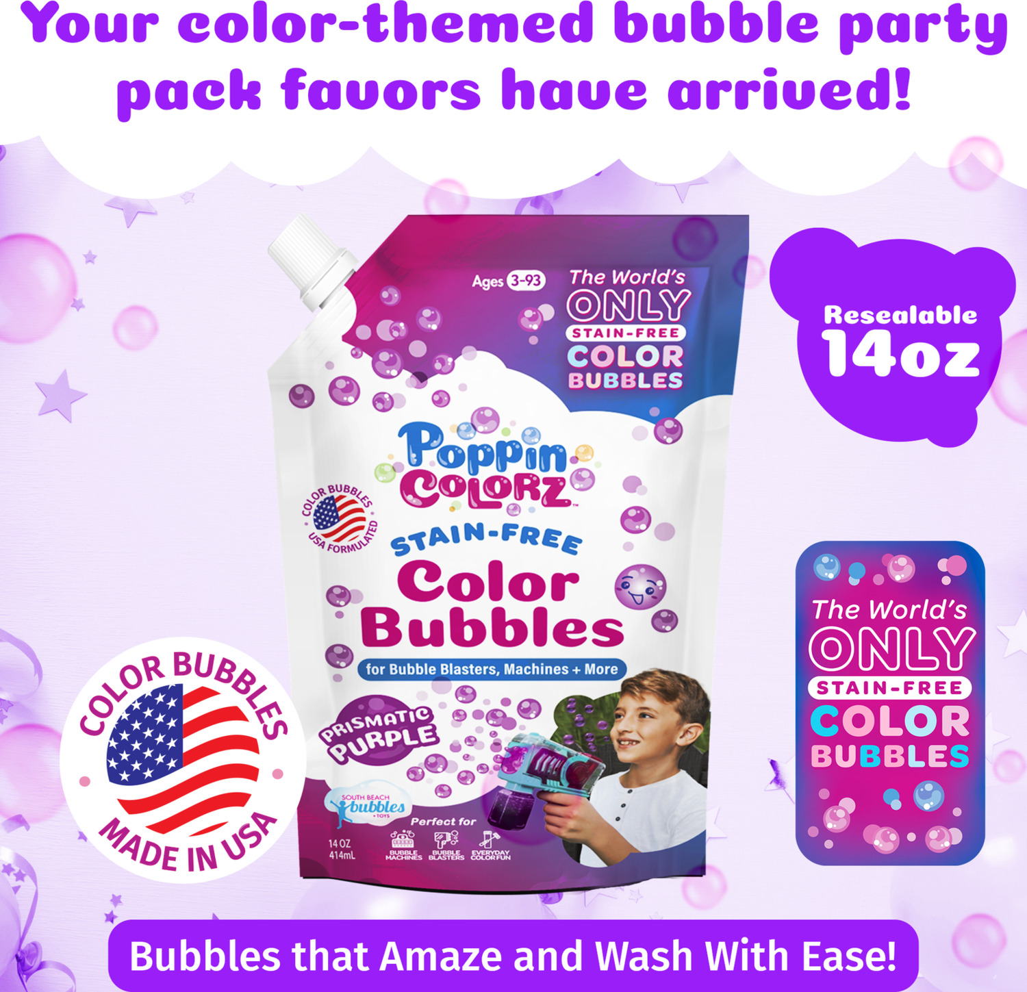 PoppinColorz Prismatic Purple 14oz Refill Pouch