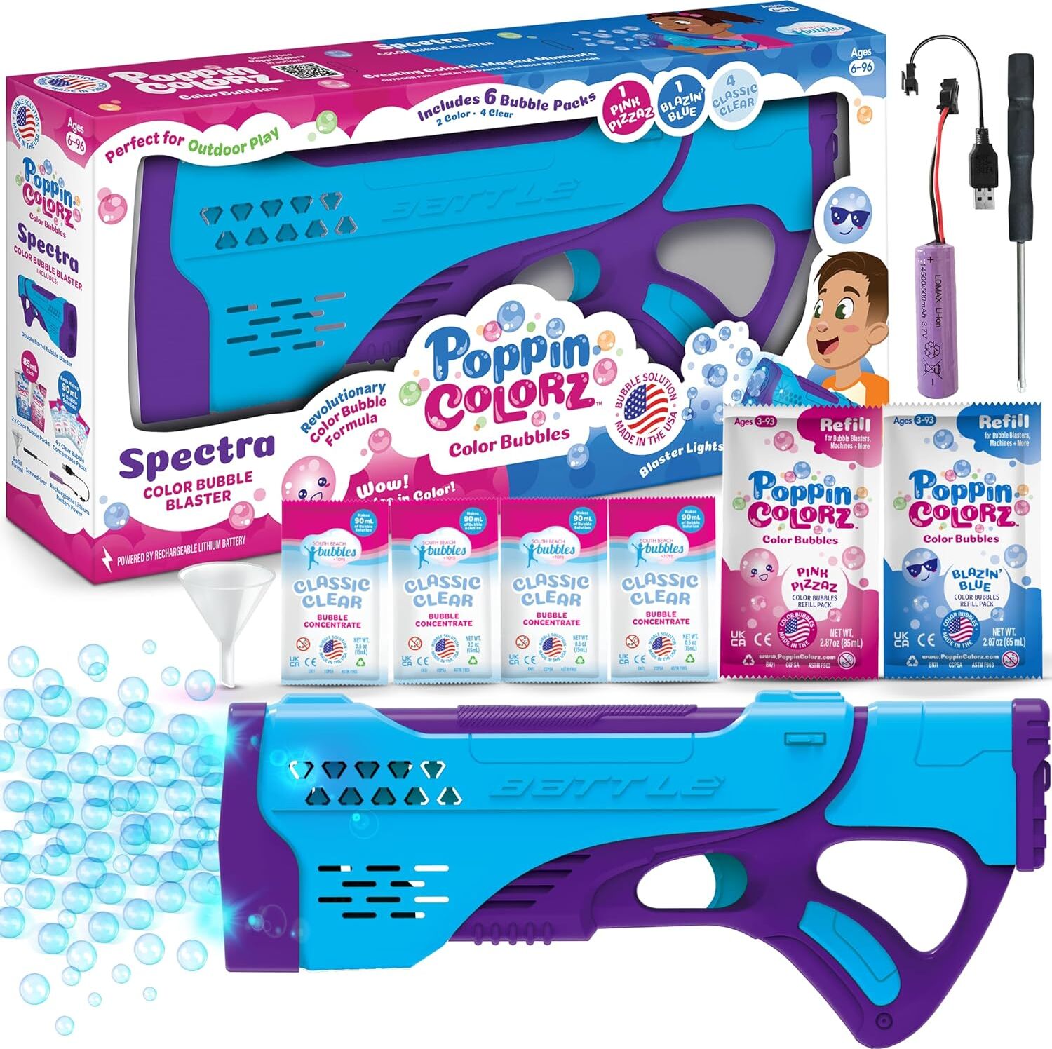 PoppinColorz Color Bubble Blaster (Spectra)