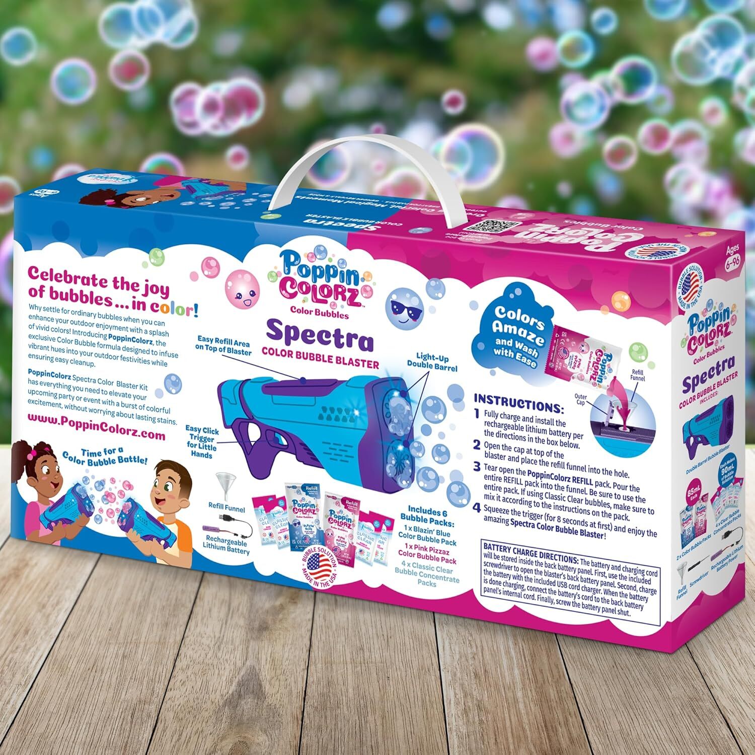 PoppinColorz Color Bubble Blaster (Spectra)