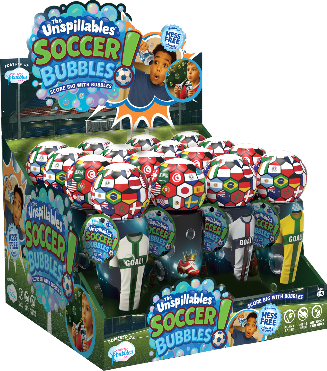The Unspillables Soccer Bubble One Bottle