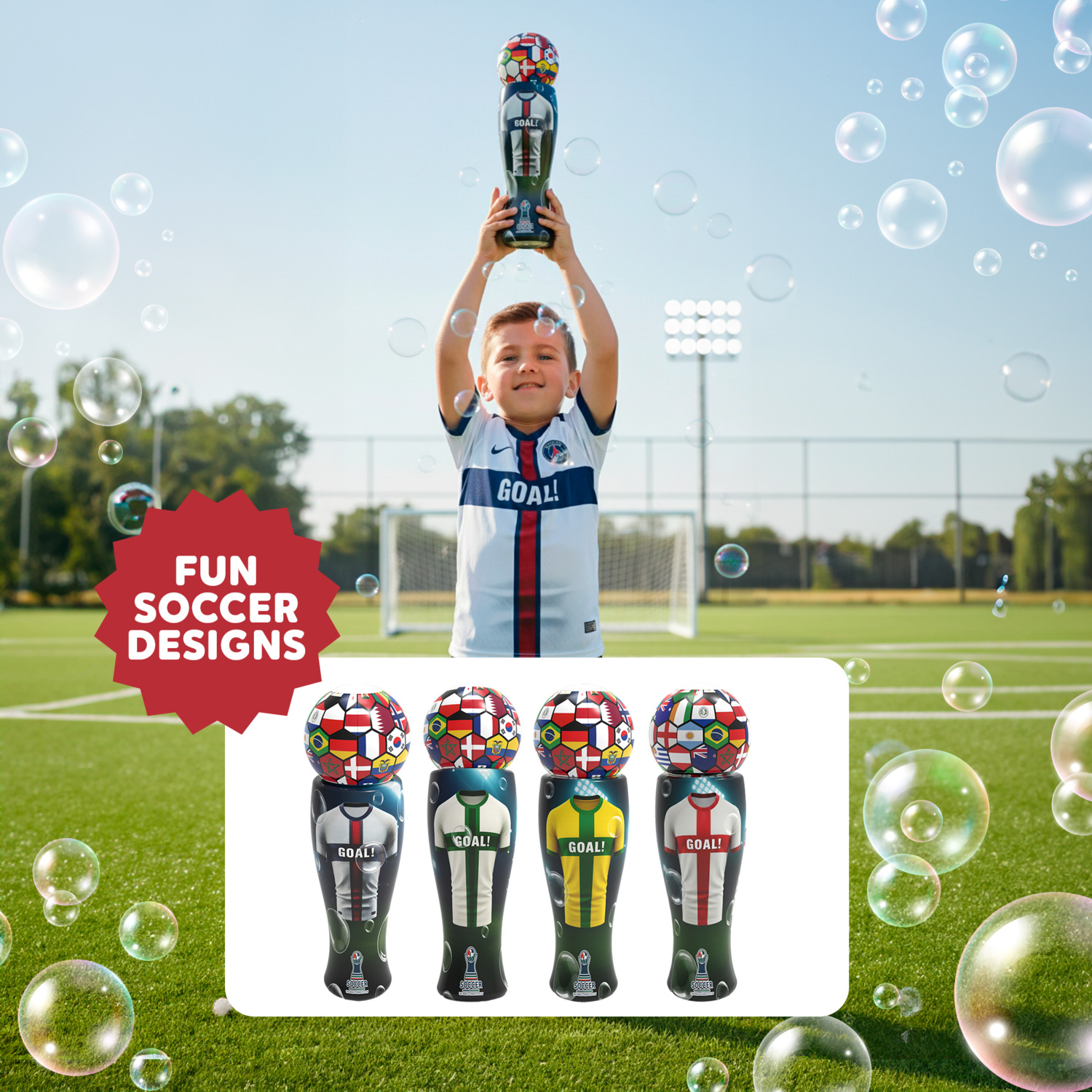 The Unspillables Soccer Bubble One Bottle