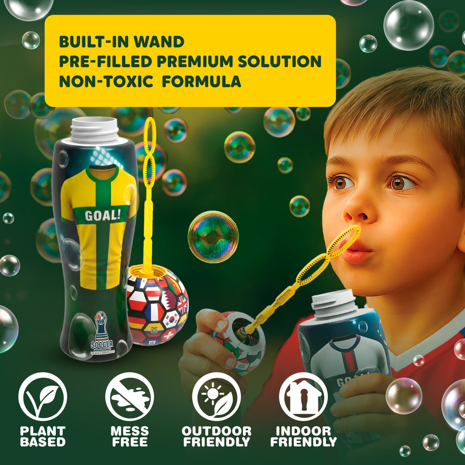 The Unspillables Soccer Bubble One Bottle