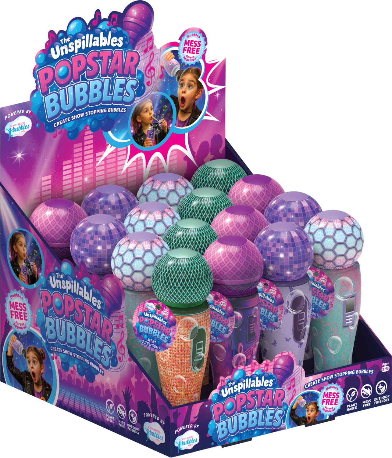 The Unspillables Pop Star Bubbles Single Bottle