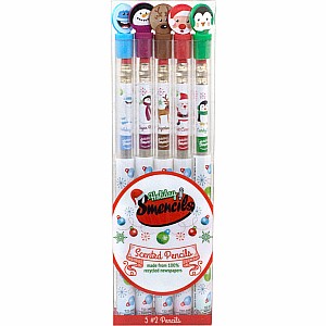 Holiday Smencils 5-Pack, Stocking Stuffers