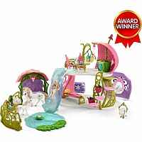 Schleich Glittering Flower House With Unicorns, Lake And Stable