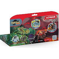 schleich Fire Saurian vs. Jungle Lizard