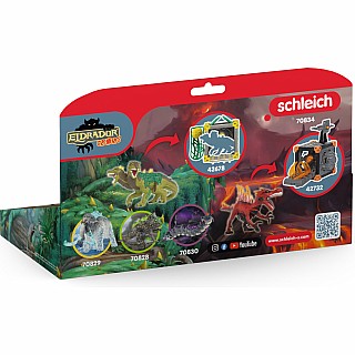 schleich Fire Saurian vs. Jungle Lizard