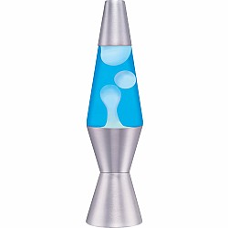 11.5'' Lava Lamp, White/Blue/Silver