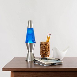 11.5'' Lava Lamp, White/Blue/Silver