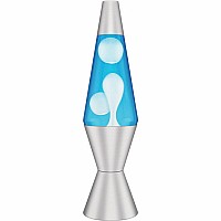 14.5″ Lava Lamp – White/Blue/Silver