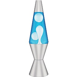 14.5″ Lava Lamp – White/Blue/Silver