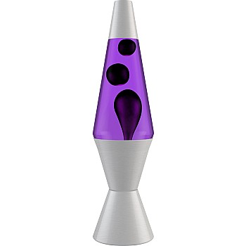 14.5'' Lava Lamp, Black/Purple/Silver