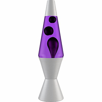 Lava Lamp - 14.5'' Black/Purple Silver