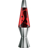 Chrome Plated 14.5" Crimson Black and Red Lava Lamp