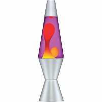 Lava Lamp - 14.5'' Purple/Yellow Silver