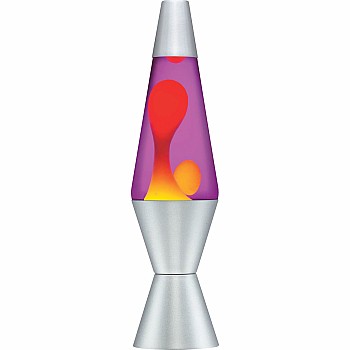 14.5'' Lava Lamp, Yellow/Purple/Silver