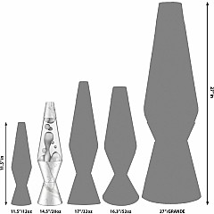 14.5'' LAVA® Lamp Fx Carrara/Mt Sl/Clear