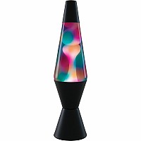 Lava Lamp - 14.5'' Graffiti  White/ Clear/ Black