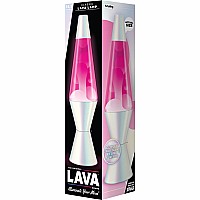 Lava Lamp 14.5" Opalescent White Pink