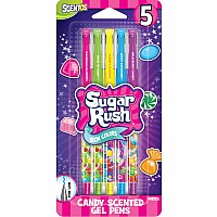 5 Pack Sugar Rush Gel Pens - Scented