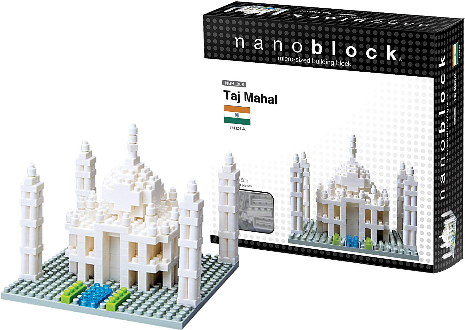 Nanoblock Taj Mahal Construction toy Micro Sized Blocks mini Nano Blocks NBH008 