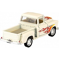 Die-cast 1955 CHEVY PICKUP WITH FLAMES