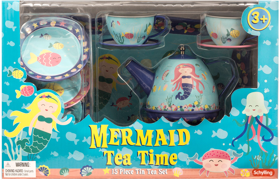 NEW SCHYLLING ~ Tin Tea Set ~ Mermaid 
