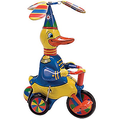 Pedaling Duck On Trike Tin Collectable