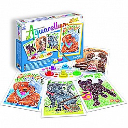 SentoSphere Aquarellum Junior - Sweet Dogs - Arts and Crafts Watercolor Paint Set